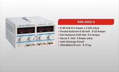 0-30 Volt 5 Ampere 2-Channel Adjustable Power Supply (RXN-305D-II) - 2