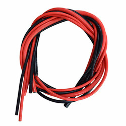 10 AWG 1 Metre Siyah ve Kırmızı Silikon Kablo 