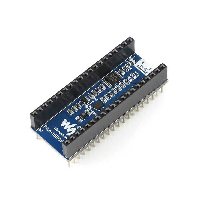 10-DOF IMU Sensor Module for Raspberry Pi Pico, Onboard ICM20948 and LPS22HB Chip - 1
