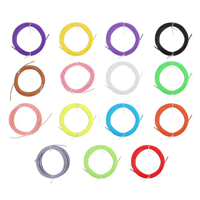 10 Farklı Karışık Renk PCL Filament - 3m - 1