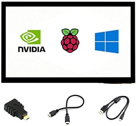 Raspberry Pi - Jetson Nano - 10.1inch Capacitive Touchscreen LCD (E) Display Module for PC - 1024×600 Pixel HDMI - IPS Fully Laminated Display - 1