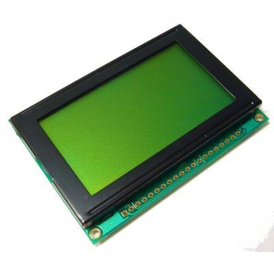 128x64 Grafik LCD, Yeşil Üzerine Siyah - 1