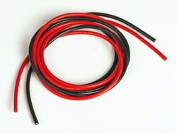 14 AWG 1 Metre Siyah ve Kırmızı Silikon Kablo 