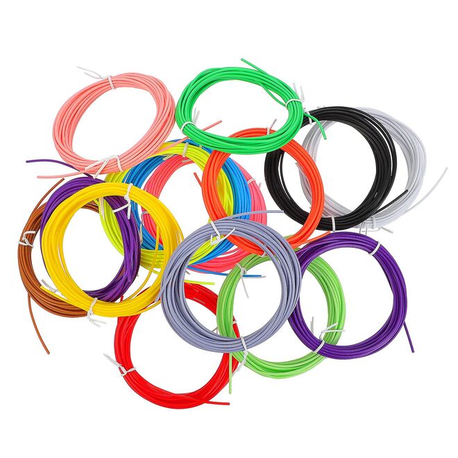 15 Farklı Karışık Renk PCL Filament - 3m - 2