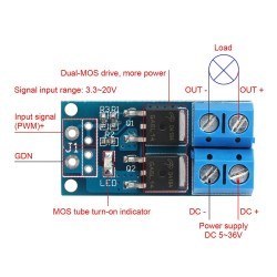 15A 400W PWM Supported MOSFET Swtiching Module - 6