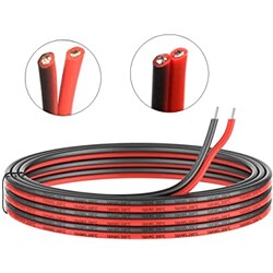 18 AWG 1 Metre Siyah ve Kırmızı Silikon Kablo - 4
