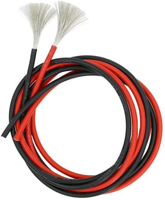 20 AWG 1 Metre Siyah ve Kırmızı Silikon Kablo - 2