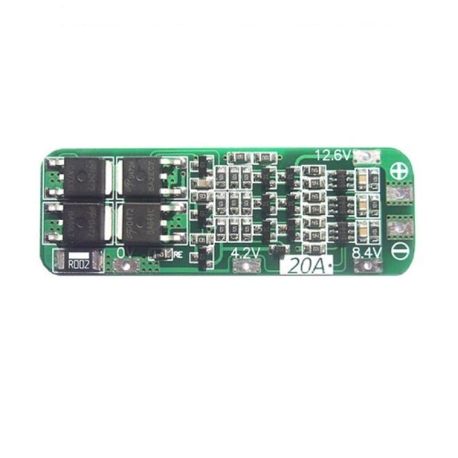 20A 18650 Lithium Battery Protection Board - 11.1V 12.6V (Over Charge - Discharge and Over Current Protection) - 2