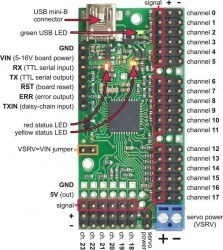 24 Kanal USB Servo Motor Kontrol Kartı - PL-1356 - Thumbnail