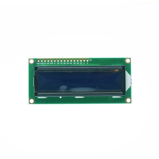 2x16 LCD Screen White on Blue - 1
