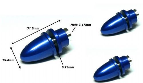 3.17 mm Delikli Mavi Metal Pervane Adaptörü - 2