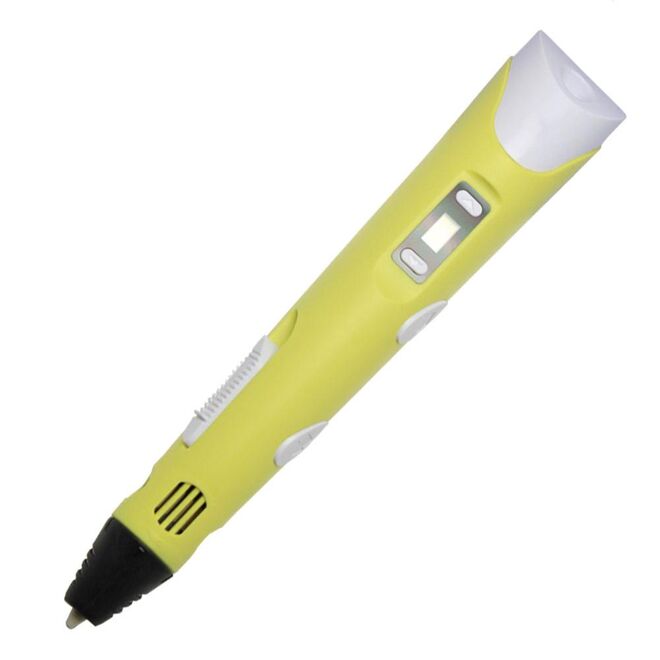 3D Kalem V2 - Sarı (Renkli Filament Seti Hediyeli) - 1