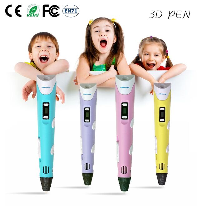 3D Kalem V2 - Sarı (Renkli Filament Seti Hediyeli) - 2