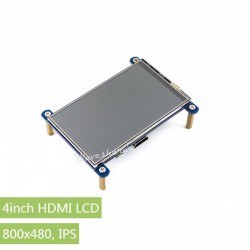 WaveShare 4 Inch HDMI Rezistif Dokunmatik IPS LCD Ekran - 800×480 - 3