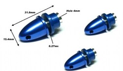 4 mm Delikli Mavi Metal Pervane Adaptörü - 2