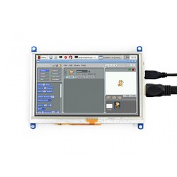 WaveShare 5 Inch HDMI Rezistif Dokunmatik LCD (Çoklu Sistem) - 800x480 (G) - Thumbnail