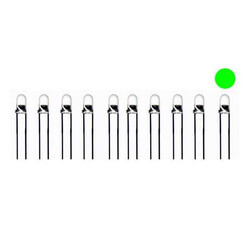 5mm Transparent Green Led Package - 10 