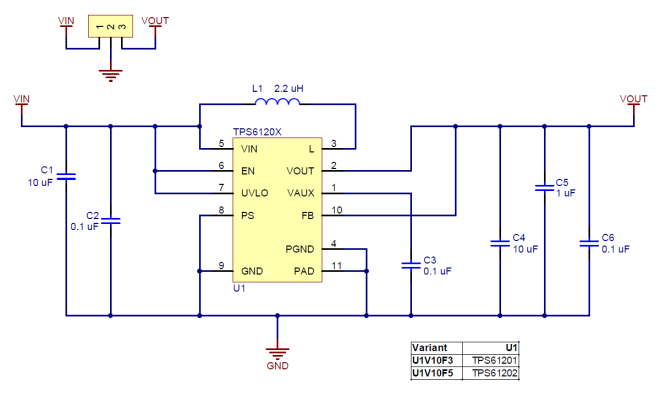 5V Step-Up Voltage Regulator U1V10F5 - 6