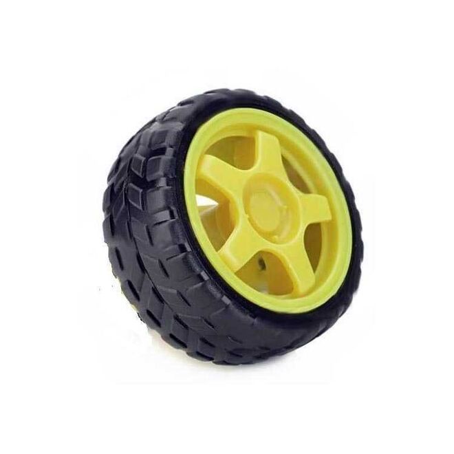 6 V 250 RPM Motor Compatible Wheels - Yellow Wheel - 2