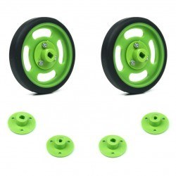60x11mm Green Wheel Set - 2