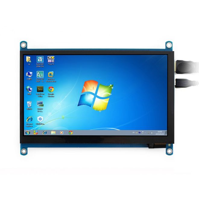 WaveShare 7 Inch HDMI Kapasitif Dokunmatik LCD (Çoklu Sistem) - 1024x600 (H) - 6