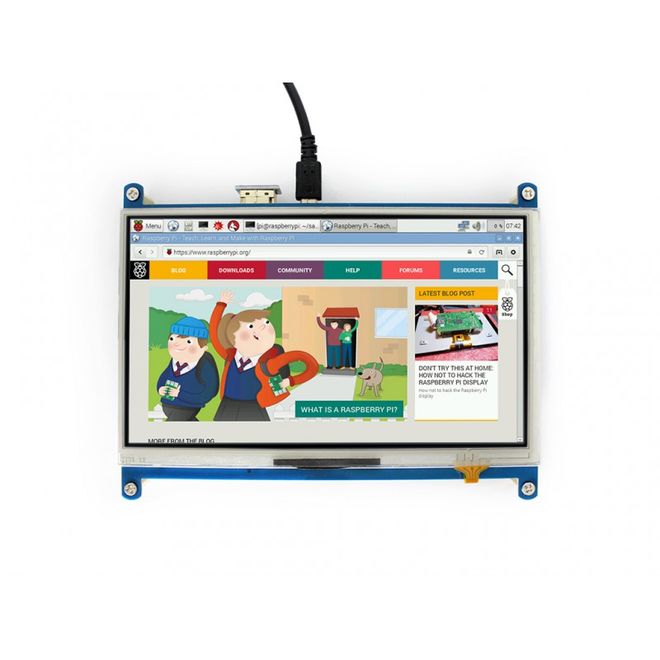 7 inch HDMI Resistive Touch LCD - 1024x600 - 2