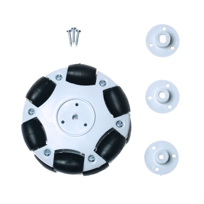 70mm Plastic Omni Wheel - White - 2