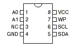 24c128 - so8 smd eeprom entegre pin dizilimi