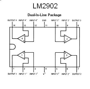 lm324 - dip14 entegre pin dizilimi
