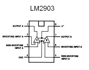 lm2903 - so8 entegre pin dizilimi