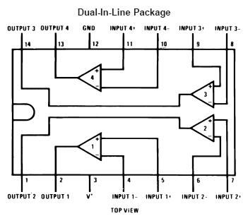 lm339 - dip14 entegre pin dizilimi