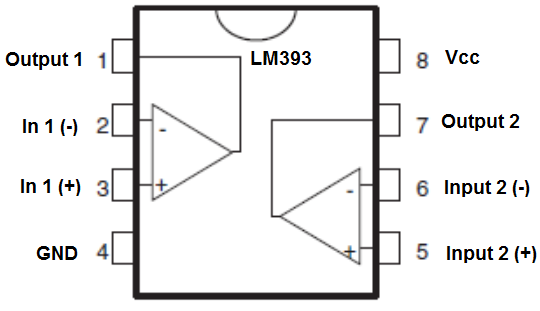 lm393 - dip8 entegre pin dizilimi