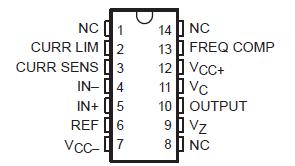 lm723/ua723 - so14 entegre pin dizilimi
