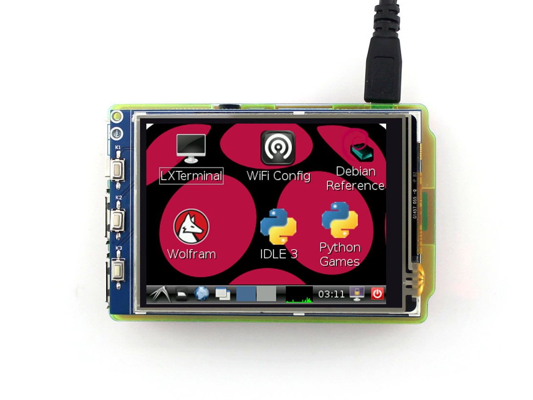 3.2 inch raspberry pi dokunmatik lcd ekran