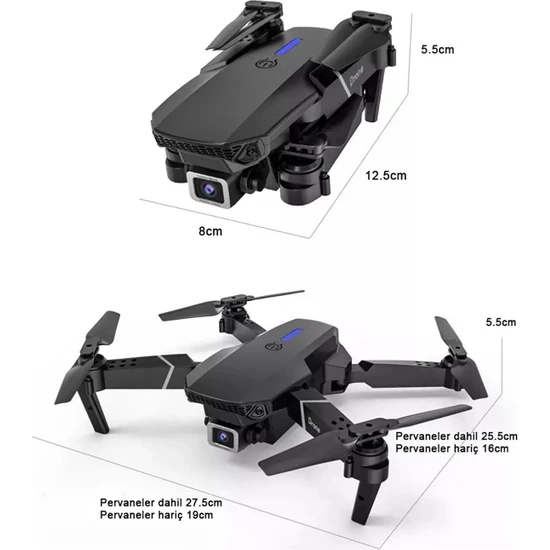 Aden A55 V2 Fly More Combo Drone (1 Bataryalı Set) - 2