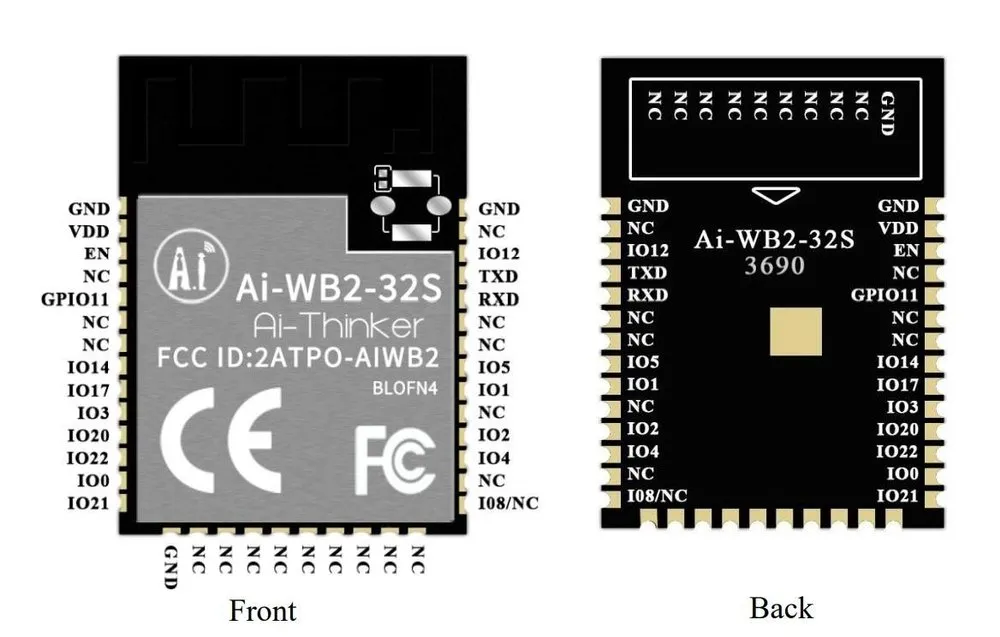 Ai-WB2-32S WiFi ve Bluetooth Modülü - 1
