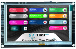 AIR1024X600S101_A 10.1inch Resistive Touch Advanced HMI Display - 1