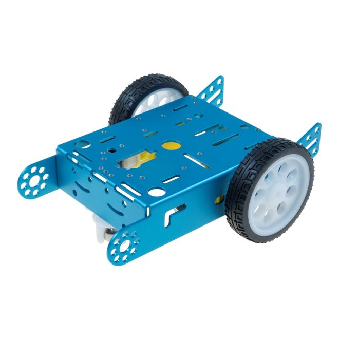 Aluminum Alloy 2WD Robot Chassis - Blue - 1