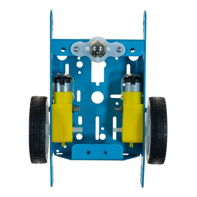 Aluminum Alloy 2WD Robot Chassis - Blue - 4