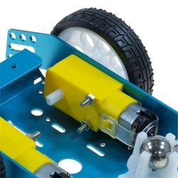 Aluminum Alloy 2WD Robot Chassis - Blue - 6