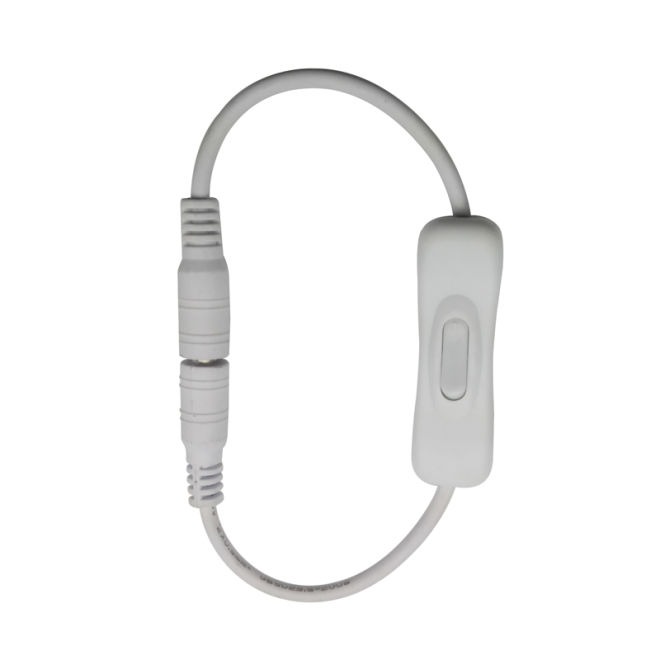 Anahtarlı DC Adaptör Bağlantı Kablosu (Beyaz)