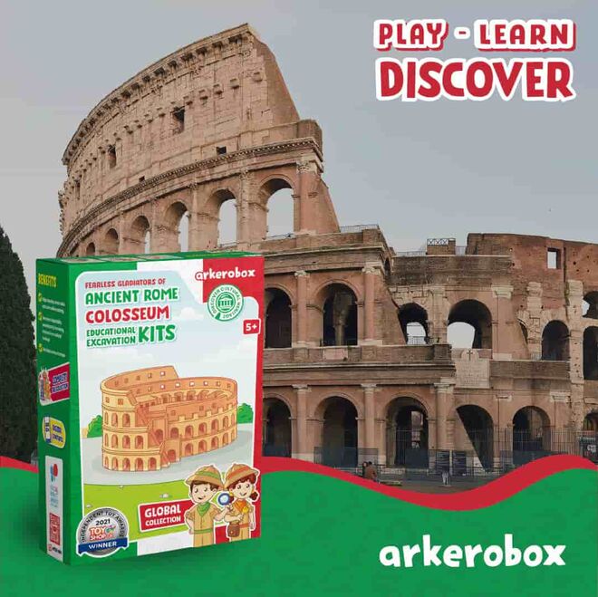 Arkerobox Collection - Ancient Rome Colosseum Educational Excavation Set - 2