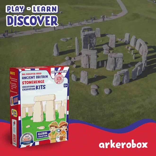 Arkerobox Koleksiyon - Antik Britanya Stonehenge Eğitici Kazı Seti - 2