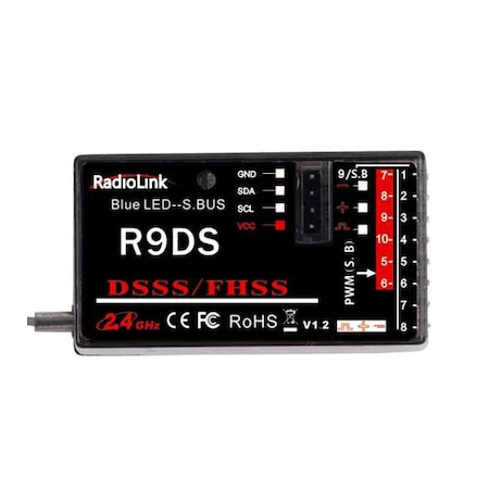 AT9, AT9S için Radiolink R9DS 9 Kanal Alıcısı - 1