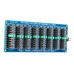 Blue 8 Decade Programmable 0.1R SMD Resistor Board Module - 2