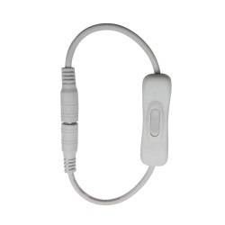 DC Adapter Extension Cable with Switch Key (White) - 7