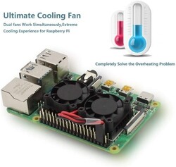 Double Fans Radiator for Raspberry Pi 3B+/4B - 5