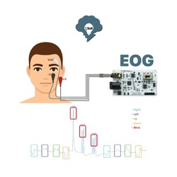 EMG EOG EKG Sensor Card (Muscle, Eye and Heart Signals Detection) - 4