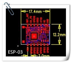 ESP8266-03 Wifi Serial Transceiver Module with Inner Antenna (SMD) - 4