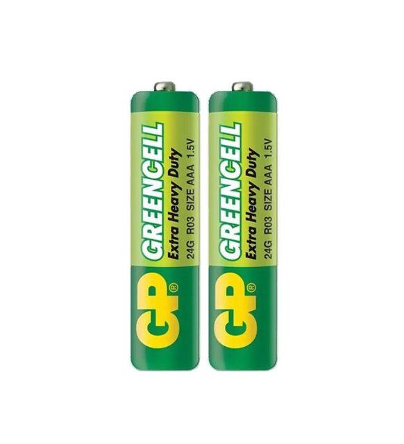 GP GREENCELL Thin Pen Battery AAA/R03 2 Pack - 1